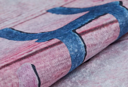 Kids Pink Rug - Digital Print Children's Carpet | Non Slip, Antibacterial, Washable Playroom Mat