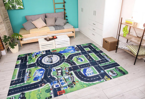 Nanchang Green Figured Digital Print Kids Rug