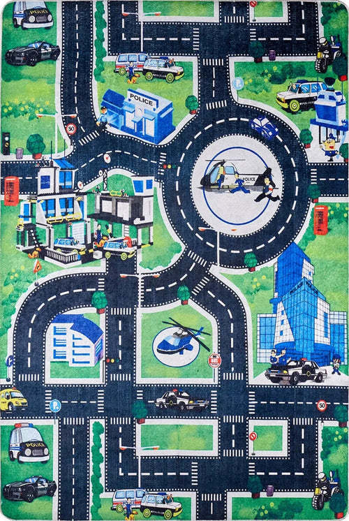 Nanchang Green Figured Digital Print Kids Rug