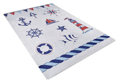 Kids Grey Rug – Non Slip Antibacterial Digital Print Carpet for Playroom Floor