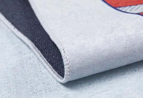 Kids Grey Rug – Non Slip Antibacterial Digital Print Carpet for Playroom Floor