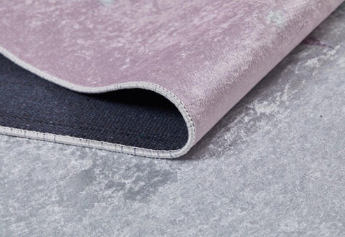 Kids Pink Rug - Digital Print Non Slip Washable Figured Pattern Carpet