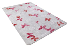 Kids Digital Print Rug - White Figured Antibacterial Non Slip Carpet