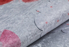 Kids Digital Print Rug - White Figured Antibacterial Non Slip Carpet