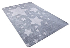 Barselona Grey Figured Digital Print Kids Rug