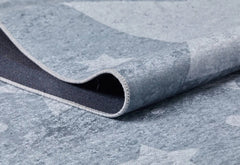 Barselona Grey Figured Digital Print Kids Rug