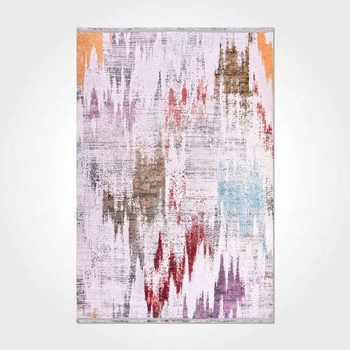 Modern Chenille Area Rug - Washable Non Slip Kilim Flatweave Carpet for Living Room