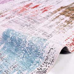 Modern Chenille Area Rug - Washable Non Slip Kilim Flatweave Carpet for Living Room