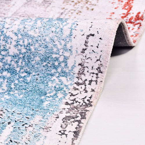 Modern Chenille Area Rug - Washable Non Slip Kilim Flatweave Carpet for Living Room