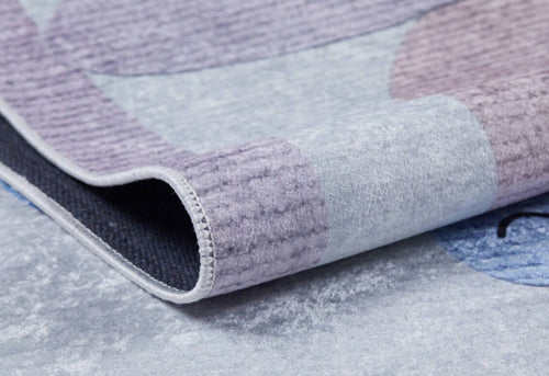 Kids Pink Rug - Digital Print Non Slip Washable Carpet for Children's Playroom