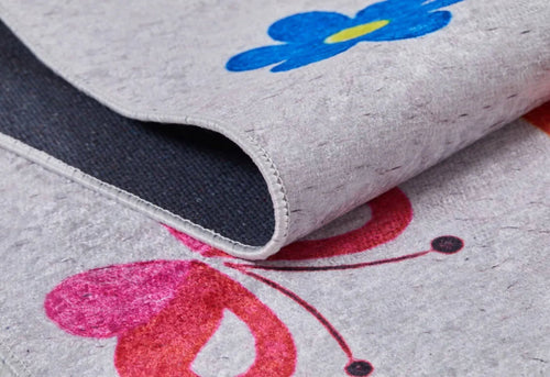 Kids Digital Print Rug – Multicolored Figured Children's Area Rug, Non Slip & Antibacterial