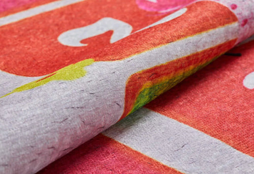 Kids Digital Print Rug – Multicolored Figured Children's Area Rug, Non Slip & Antibacterial