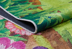 Kids Digital Print Rug – Green Figured Antibacterial Non Slip Children's Area Rug