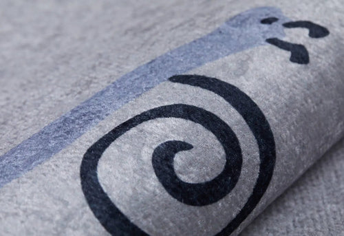 Kids Digital Print Rug – Grey Figured Non Slip Antibacterial Children's Area Carpet