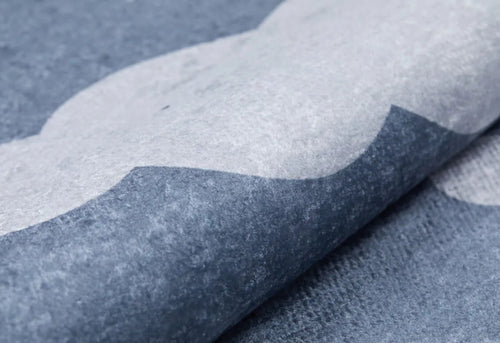 Kids Digital Print Rug - Grey Figured Non Slip Antibacterial Children's Area Rug