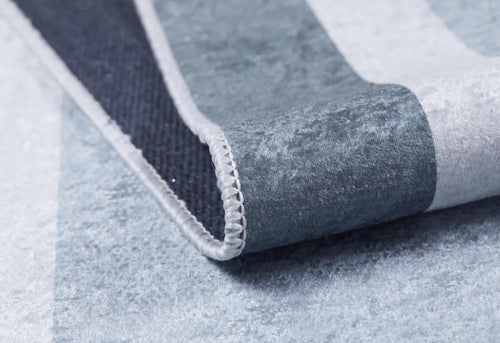 Kids Grey Rug – Digital Print Figured Pattern Carpet | Antibacterial, Non Slip Playroom Mat