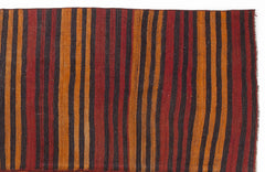 Girit Beige Striped Wool Handmade Area Rug 5'9" x 8'10"