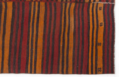 Girit Beige Striped Wool Handmade Area Rug 5'9" x 8'10"