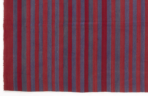 Girit Red Striped Wool Handmade Area Rug 4'9" x 11'0"
