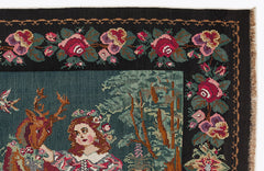 Girit Red Floral Wool Handmade Area Rug 6'4" x 10'6"