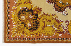 Girit Red Floral Wool Handmade Area Rug 6'6" x 9'5"