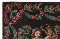 Girit Red Floral Wool Handmade Area Rug 6'8" x 10'0"