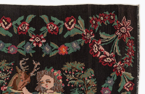 Girit Red Floral Wool Handmade Area Rug 6'8" x 10'0"