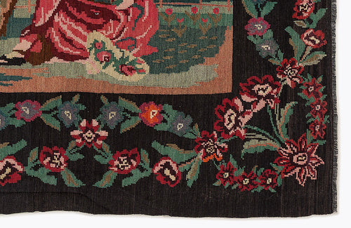 Girit Red Floral Wool Handmade Area Rug 6'8" x 10'0"