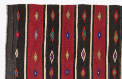 Girit Beige Striped Wool Handmade Area Rug 5'10" x 9'6"