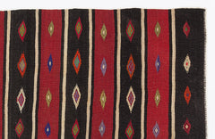 Girit Beige Striped Wool Handmade Area Rug 5'10" x 9'6"