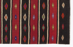 Girit Beige Striped Wool Handmade Area Rug 5'10" x 9'6"