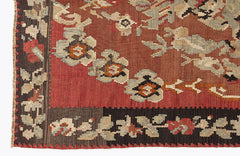Girit Red Floral Wool Handmade Area Rug 5'6" x 9'10"