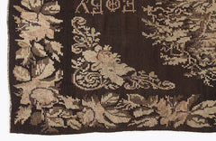 Girit Red Floral Wool Handmade Area Rug 6'1" x 9'2"