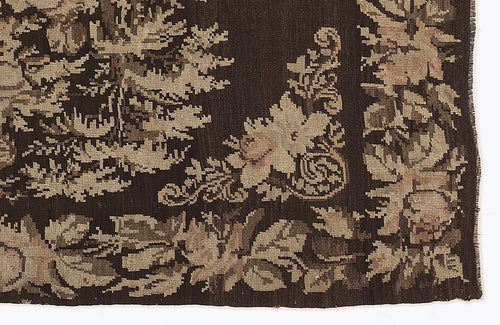 Girit Red Floral Wool Handmade Area Rug 6'1" x 9'2"