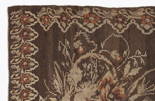 Girit Red Floral Wool Handmade Area Rug 5'9" x 9'6"