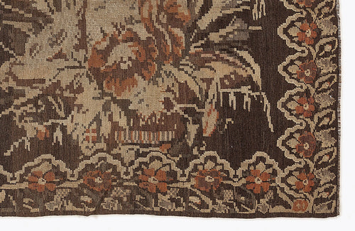 Girit Red Floral Wool Handmade Area Rug 5'9" x 9'6"