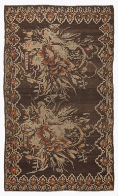 Girit Red Floral Wool Handmade Area Rug 5'9" x 9'6"