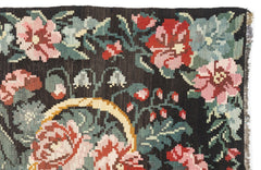 Girit Red Floral Wool Handmade Area Rug 5'11" x 10'2"