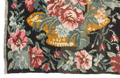 Girit Red Floral Wool Handmade Area Rug 5'11" x 10'2"