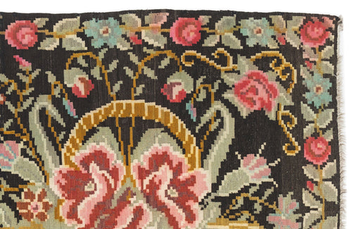 Girit Red Floral Wool Handmade Area Rug 5'9" x 11'0"