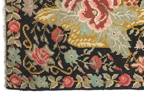 Girit Red Floral Wool Handmade Area Rug 5'9" x 11'0"