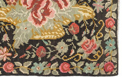 Girit Red Floral Wool Handmade Area Rug 5'9" x 11'0"