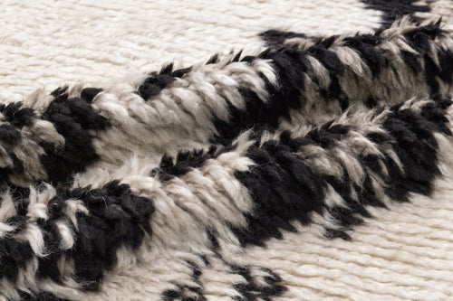 Girit Beige Floral Wool Handmade Area Rug 5'2" x 6'7"