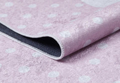 Kids Pink Rug – Digital Print Figured Design, Non Slip, Antibacterial Carpet