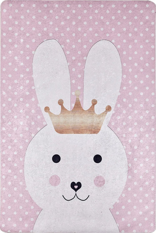 Kids Pink Rug – Digital Print Figured Design, Non Slip, Antibacterial Carpet