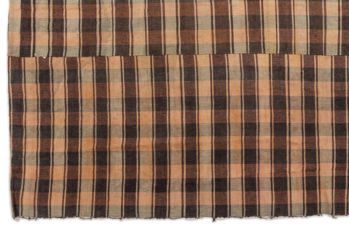 Girit Beige Striped Wool Handmade Area Rug 6'11" x 9'4"