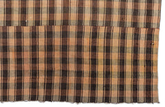 Girit Beige Striped Wool Handmade Area Rug 6'11" x 9'4"