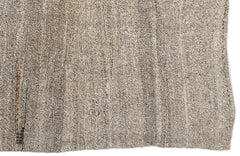 Girit Beige Striped Wool Handmade Area Rug 5'10" x 9'6"