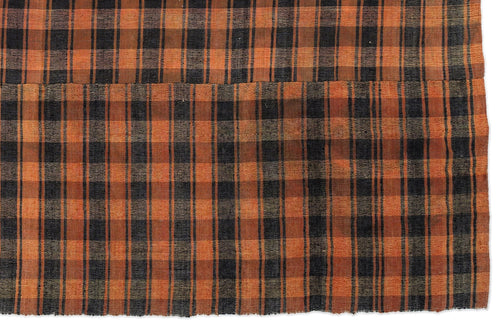 Girit Beige Striped Wool Handmade Area Rug 6'11" x 8'7"