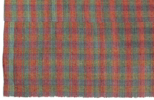 Girit Beige Striped Wool Handmade Area Rug 6'11" x 7'5"